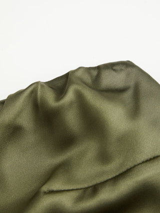Satin Strapless Tie Back Maxi Dress