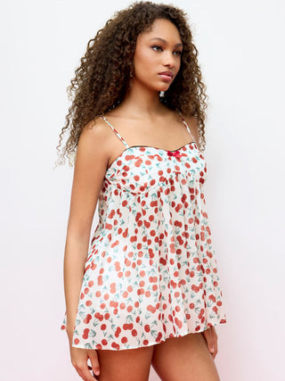 Chiffon Leopard Bowknot Oversized Mini Nightdress