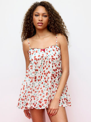 Chiffon Leopard Bowknot Oversized Mini Nightdress