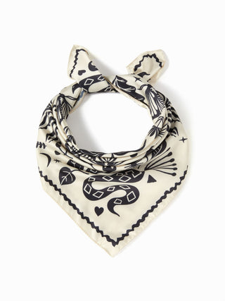 FLORAL & SNAKE SQUARE HEADSCARF