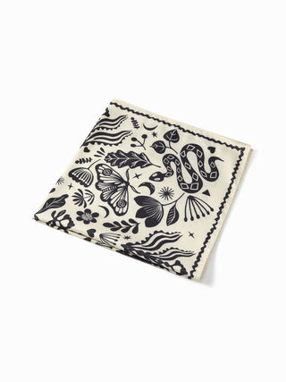 FLORAL & SNAKE SQUARE HEADSCARF