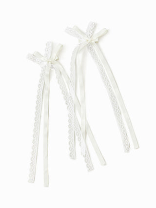 2PCS LACE BOWKNOT HAIR CLIP SET