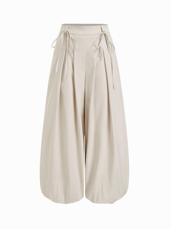 Low Rise Drawstring Balloon Trousers