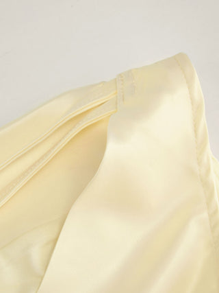 Satin Asymmetrical Neck Backless Maxi Dress