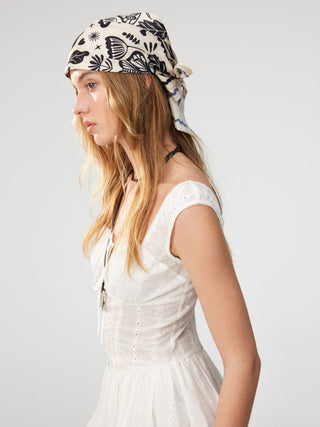 FLORAL & SNAKE SQUARE HEADSCARF