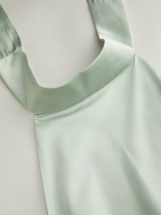 Satin Halter Neck Wrap High Rise Mermaid Maxi Dress