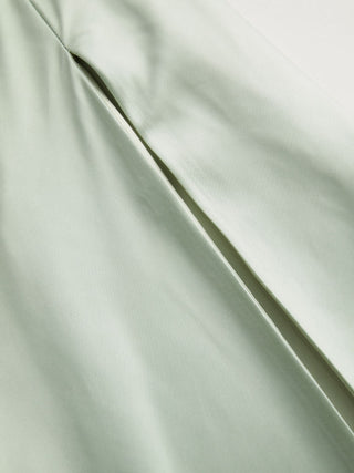 Satin Halter Neck Wrap High Rise Mermaid Maxi Dress