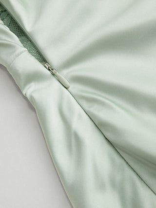 Satin Halter Neck Wrap High Rise Mermaid Maxi Dress
