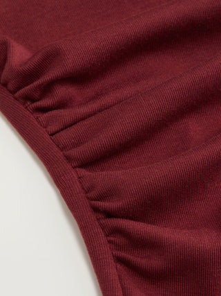 High Stretch Boat Neck Lace Panel Crop Top