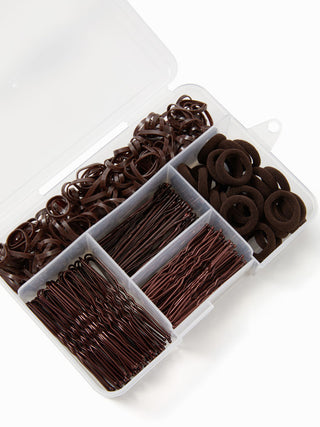 ELASTIC HAIR BAND & WAVY U-SHAPED HAIR CLIP SET For Daily Casual