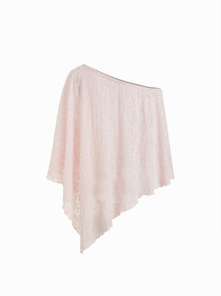 Chiffon Asymmetrical Hem Poncho Top