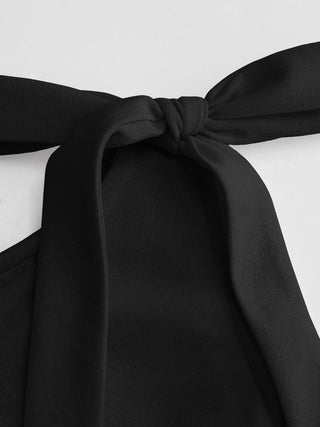 Grad Dresses Cute Summer Dresses Party Dress For Party New Years Holiday Dress Valentine rush outfits special occasion dresses Woven Sculptural Boat Neck Bowknot Bubble Hem Mini Dress For Date