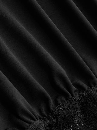 Asymmetrical Neck Floral Lace Ruched Top