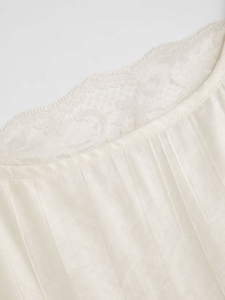 Oversized Square Neckline Lace Trim Mini Nightdress