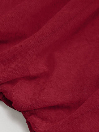 Cowl Neck Solid Ruffle Hem Ruched Maxi Dress