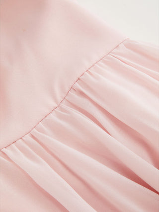 Chiffon Sweetheart Asymmetrical Hem Mini Dress