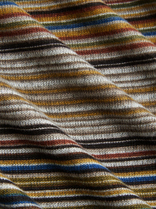 Striped Asymmetrical Neck Short Sleeve Top