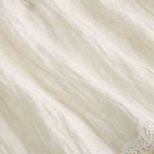 Round Neckline Lace Beaded Puff Sleeve Blouse