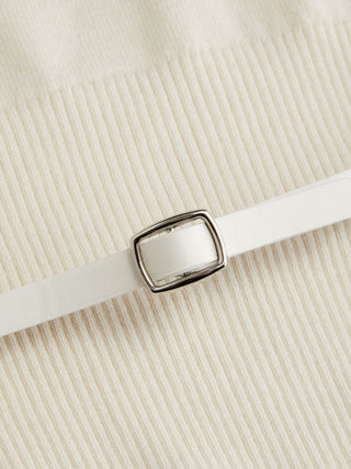 Knit V-neck Wrap Short Sleeve Top With Belt