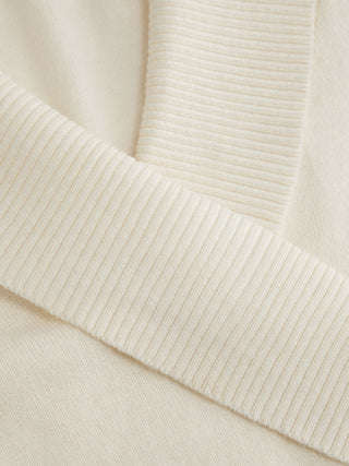 Knit V-neck Wrap Short Sleeve Top With Belt