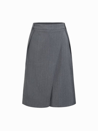 Solid Mid Rise Bermuda Shorts