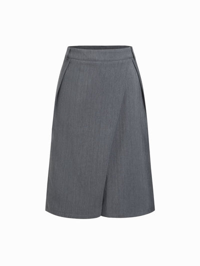 Solid Mid Rise Bermuda Shorts