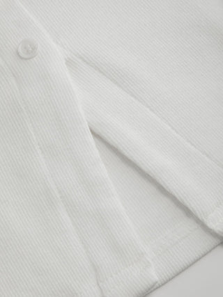 Cotton Scoop Neck Button Front Asymmetrical Hem Crop Top