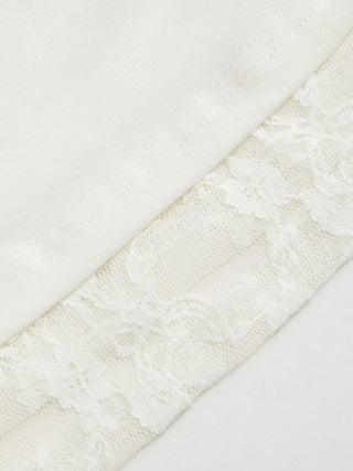 High Stretch Boat Neck Lace Panel Crop Top