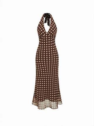Chiffon Sweetheart Floral Backless Tie Back Mermaid Maxi Dress
