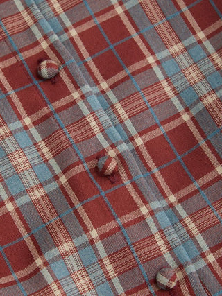 Woven Collar Stripe Short Sleeve Shirt For School