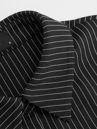 Woven Collar Stripe Short Sleeve Shirt For School