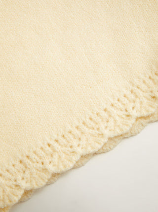 Knit Boat Neck Cloak Top & Lettuce Trim Shorts Set