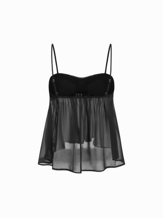 Square Neck Leopard Bowknot Cami Top