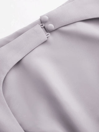 Sculptural Boat Neck Cut Out Backless Ruffle Maxi Dress