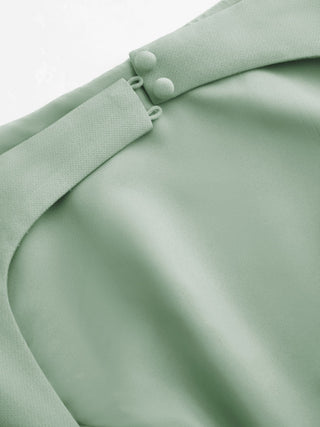 Sculptural Boat Neck Cut Out Backless Ruffle Maxi Dress