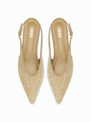 POINTED TOE SLINGBACK KITTEN HEELS For Date Party/Clubbing Wedding