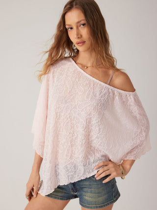 Chiffon Asymmetrical Hem Poncho Top