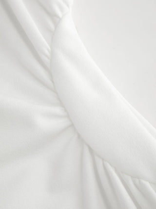 Scoop Neck Ruched A-line Midi Dress