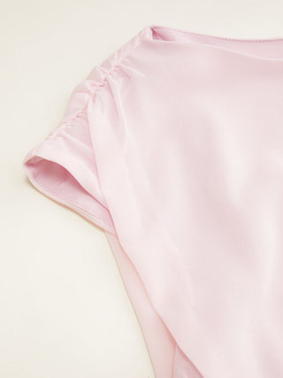 Chiffon Draped Flared Maxi Dress