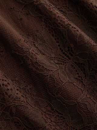 Lace Round Neckline A-line Mini Dress