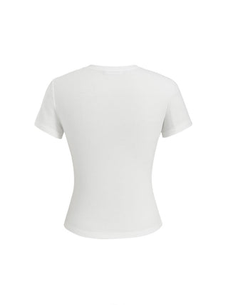 Knit Fabric Letter Graphic Short Sleeve Tee For Daily Casual Music Festival/Live House