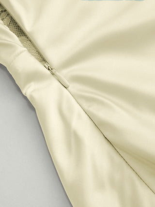 Satin Halter Neck Wrap High Rise Mermaid Maxi Dress