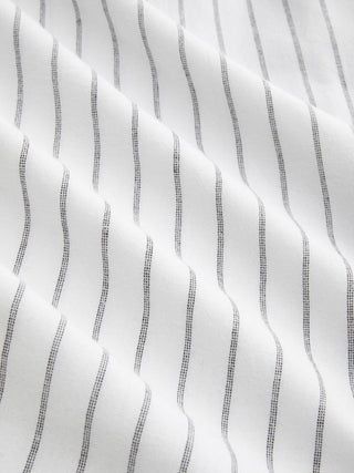 Linen-blend V-neck Striped Sleeveless Top & Mid Rise Tapered Trousers Set