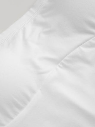 Cotton-blend Scoop Neck Halter Crop Top