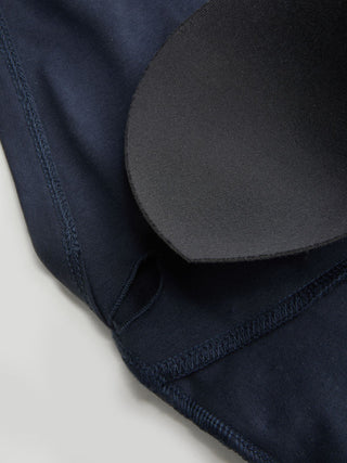 Cotton-blend Scoop Neck Halter Crop Top