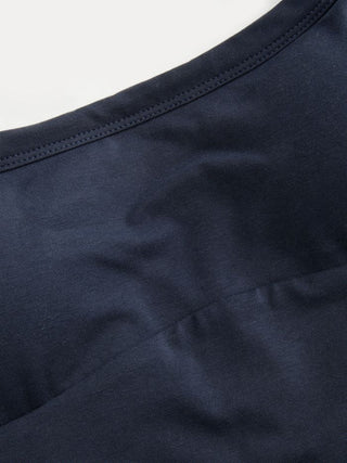 Cotton-blend Scoop Neck Halter Crop Top