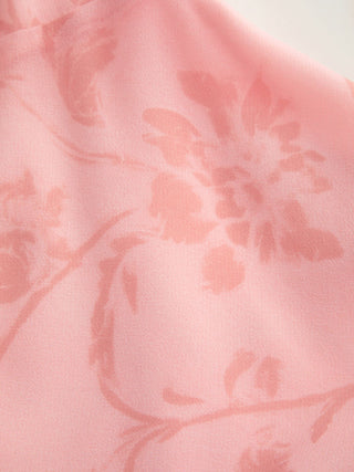 Chiffon Sweetheart Floral Backless Tie Back Mermaid Maxi Dress