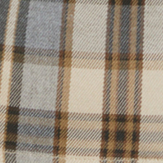 Plaid Asymmetrical Neck Ruched Short Sleeve Blouse