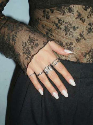 5 PCS WAVE & TWIST & BUTTERFLY RING SET For Daily Casual