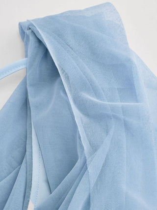 Cowl Neck Solid Ruffle Hem Ruched Maxi Dress